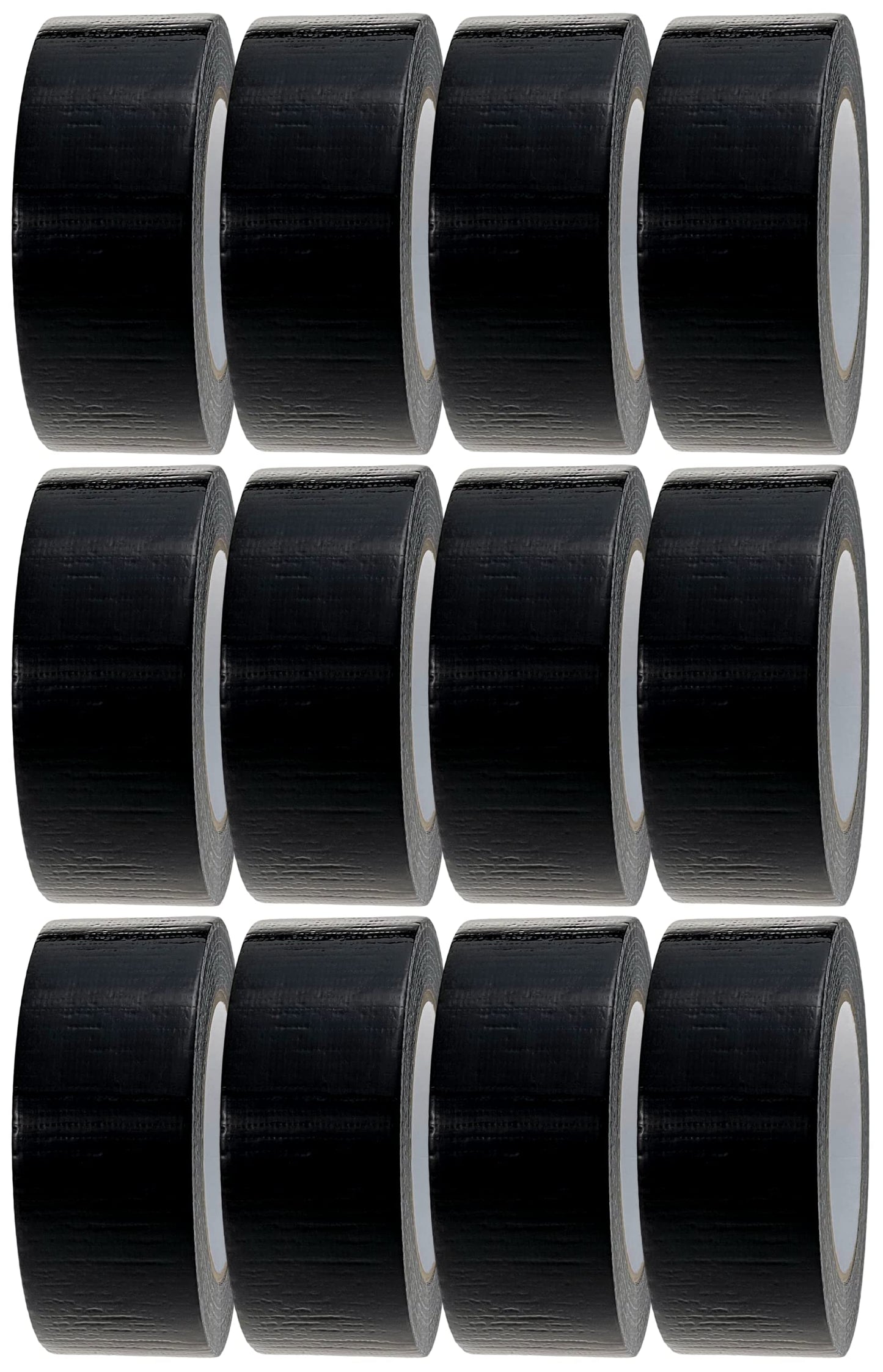 Crimson Starfish Black Duct Tape | 12 Rolls of 48mm x 45m Gaffer Tape | Water Resistant Duct Tape | Adhesive Tape Multi-Use for Indoor/Outdoor |