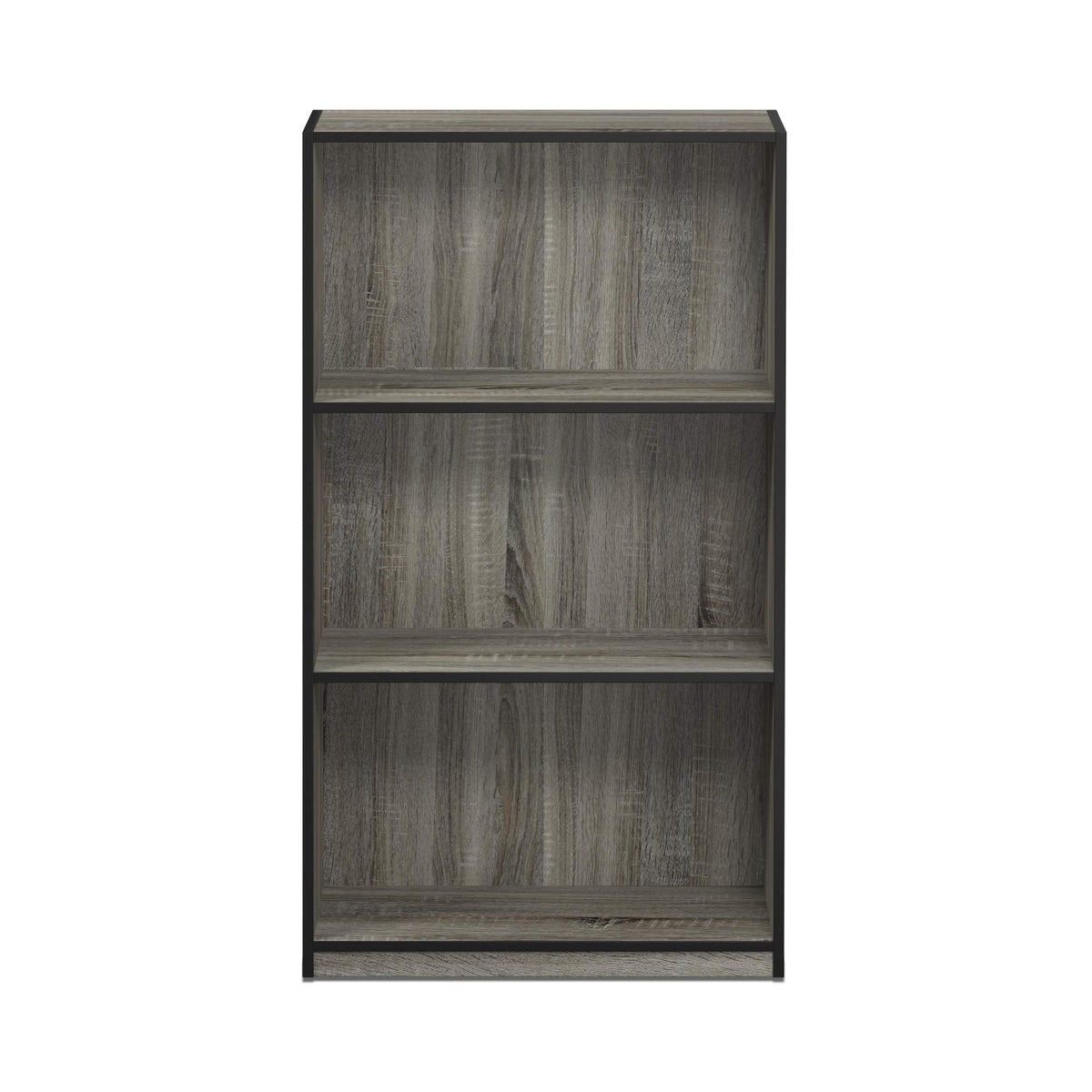 Furinno BASIC Book Shelf, 3-Tier Modern Bookshelf, Bookcase with Open Shelves, 9.3 x 21.8 x 39.5, for Living Room, Bedroom, Home Office
