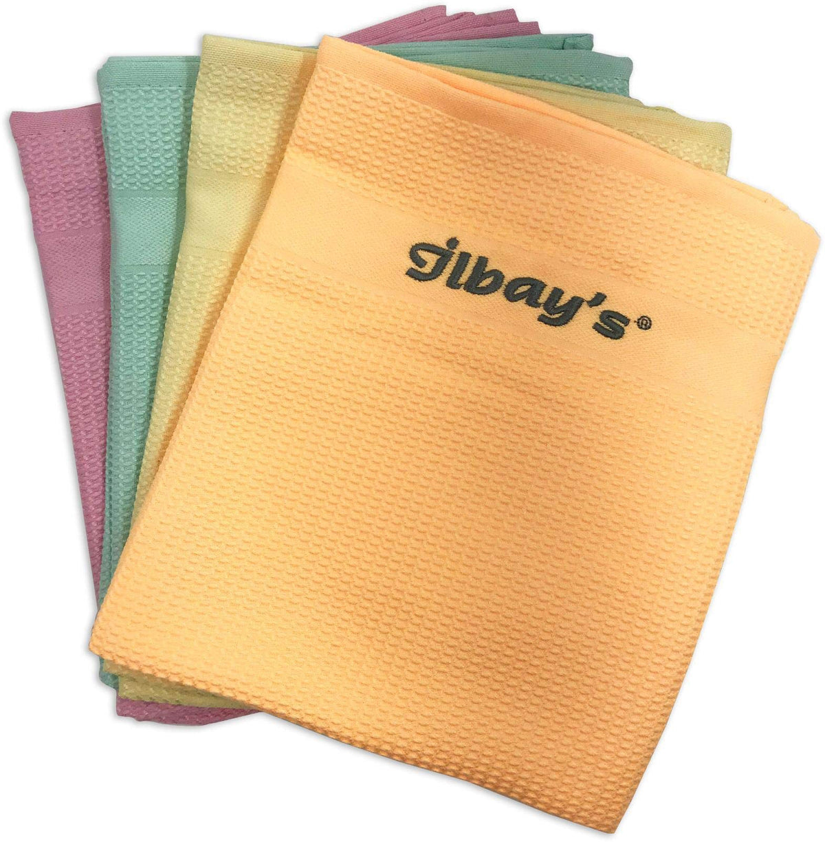 ilbay's Magical Microfibre Cloths for Kitchen, Bath and Car Pack of 4 Cleaning streak-free on all glass surfaces only with water without any