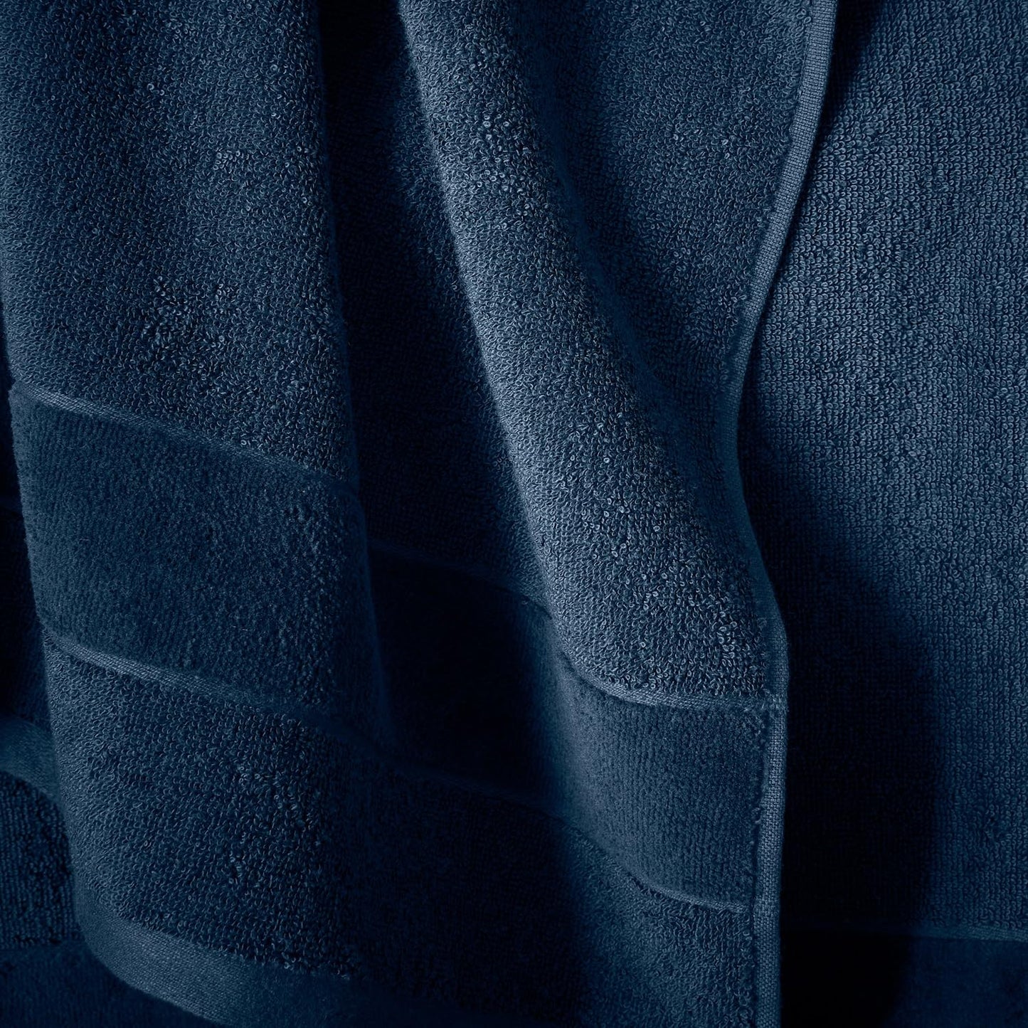 Christy Prism Bath Sheet Set | 2 pieces | Vibrant Colours | 100% Turkish Cotton | Super Soft and Fluffy | Quick Dry | Midnight Navy