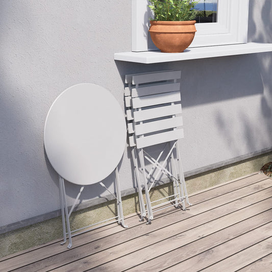 Grand patio Bistro Set 3 Pieces, Garden Furniture Set, Folding 2 Chairs and 1 Table, Weather-Resistant, Patio Table Chairs for Balcony,Yard, Garden