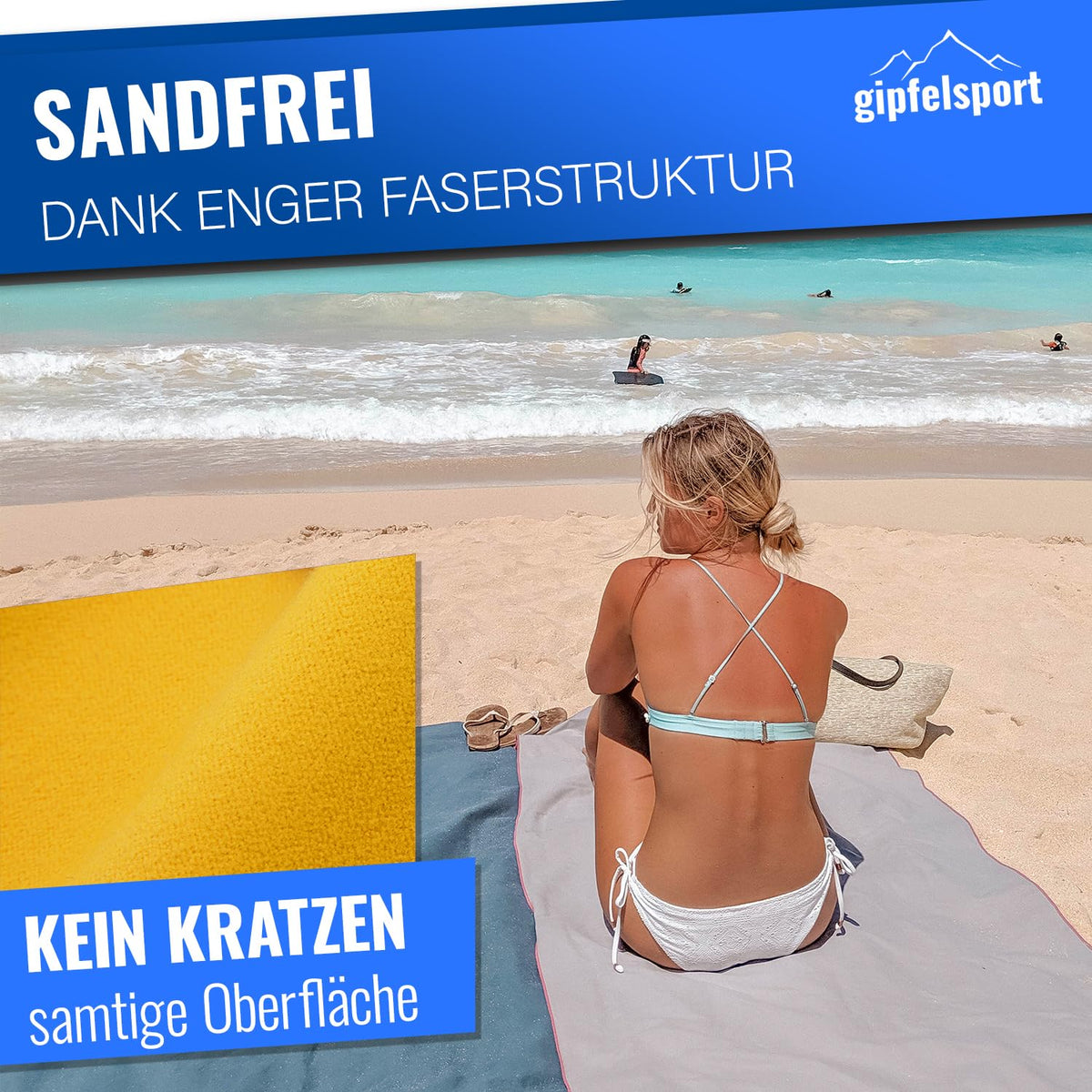 gipfelsport Microfibre Towel Yellow Set1 1x S(80x40cm) & 1x L(140x70cm)