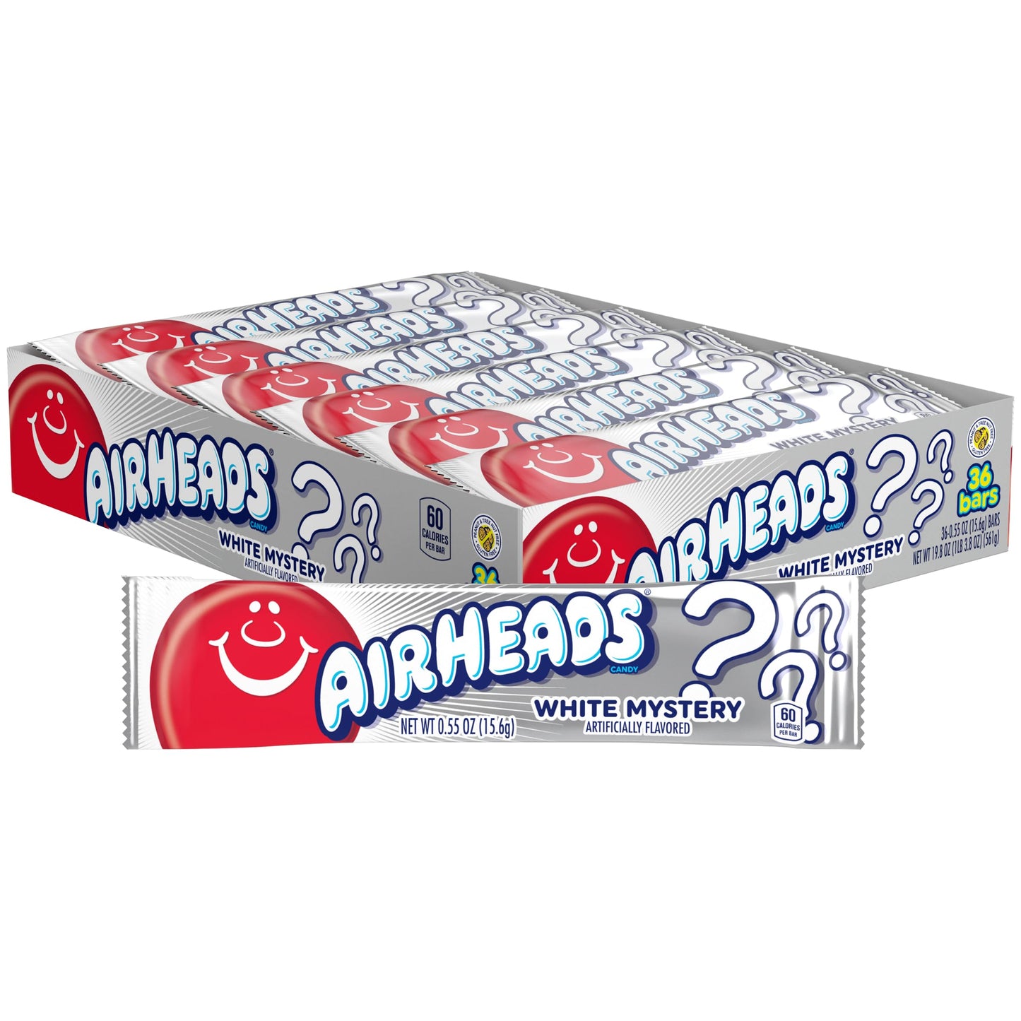 Airheads White Mystery Chew Bar x36 15.6g Wholesale