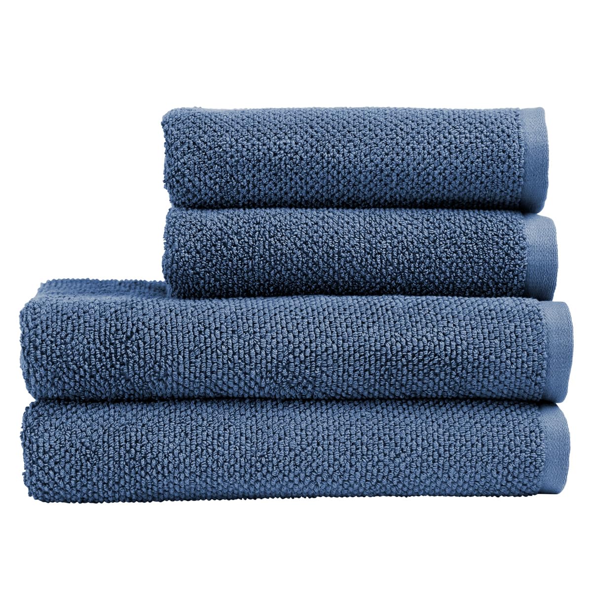 Christy Brixton 4 Piece Towel Set | Slate Blue | 100% Cotton | Ultra Soft | Super Absorbent | 600GSM | 2 Bath Towels 2 Hand Towels