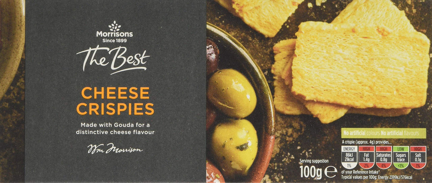 Morrisons The Best Cheese Crispies, 100 g, Pack of 12