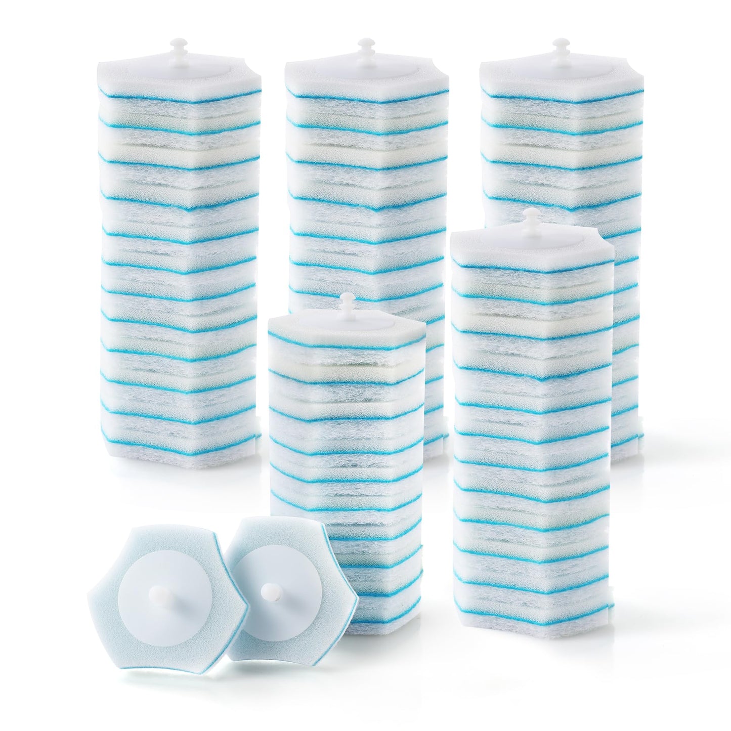 CLEANHOME Disposable Toilet Brush Replacement Head, 60 PCS, Convenient - Efficient - Hygienic Cleaning System, Household Foaming Toilet Cleaner