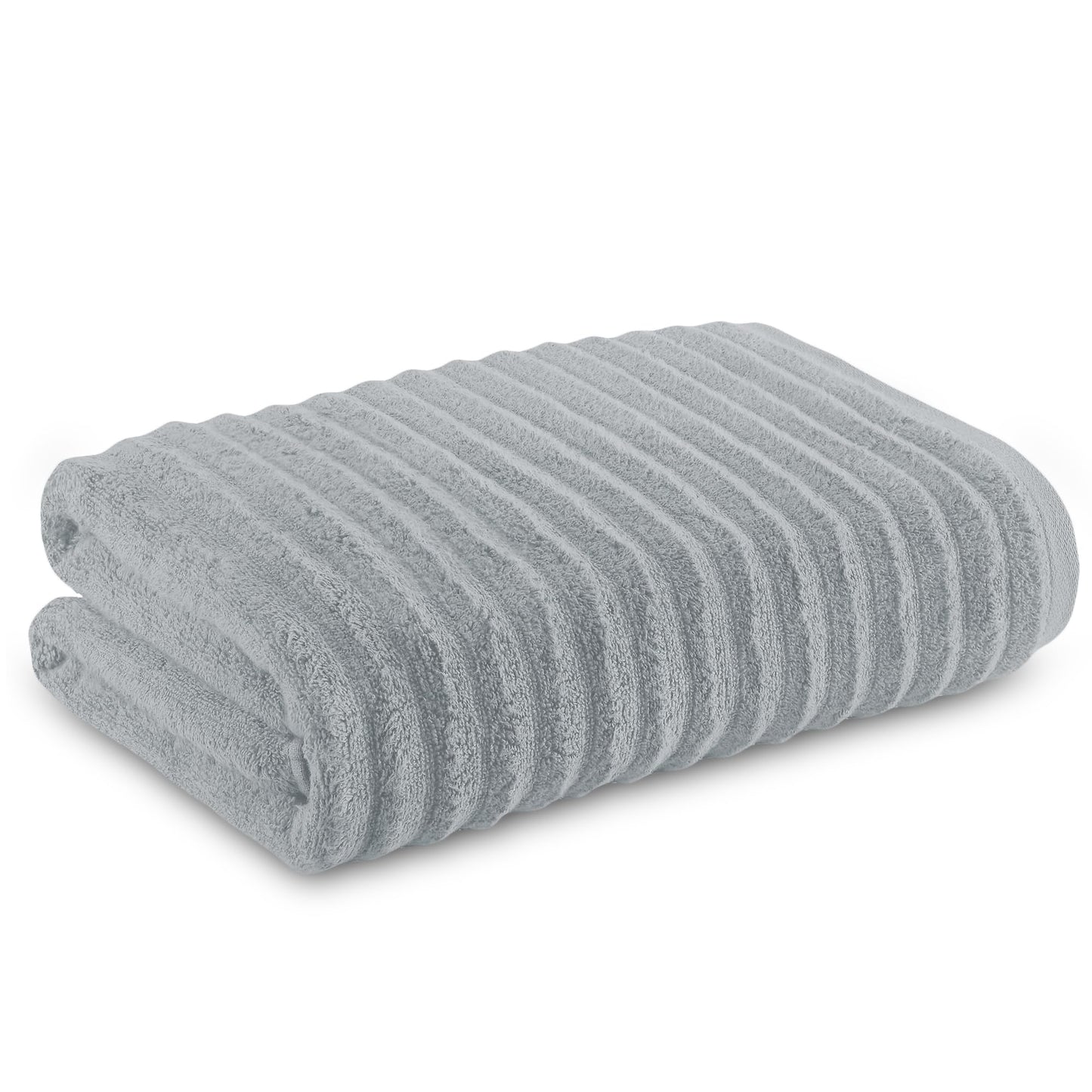 Towelogy Bamboo Extra Large Bath Towels (90x140cm, 1 Pack) - Highly Absorbent & Fast Drying Bath Sheets OEKO-TEX CERTIFIED (Silver, 1)