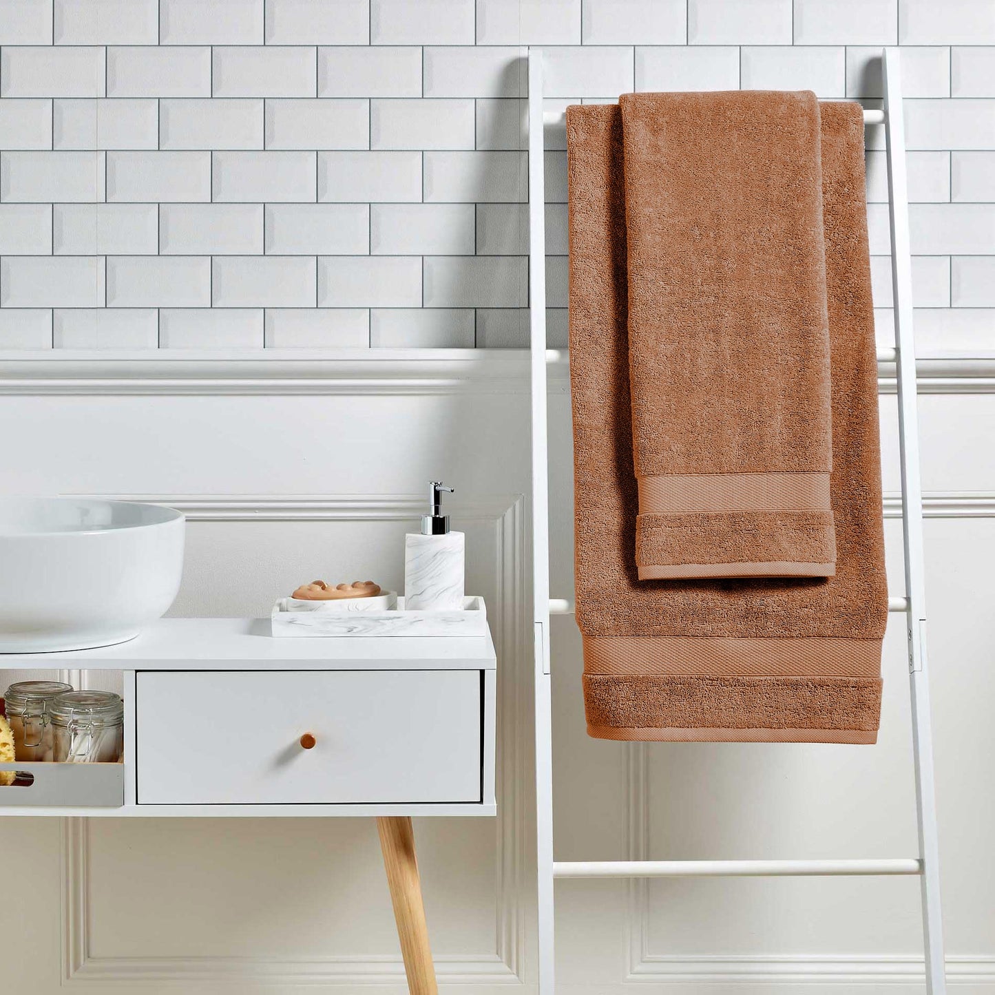 Christy Refresh Bathroom Towel Set | Set of 4 | 4 Face Cloth Set | Quick Dry | Gentle Pastel Tones | Soft Absorbent Shower Towels