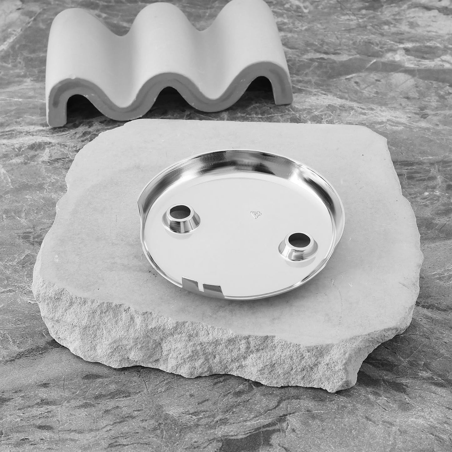 LT Easiyl 1PC Two Hole Bathtub Overflow Faceplate Diameter 81mm Hole Center Distance 50mm with Screw Stainless Steel Bathtub Overflow Drain Cover