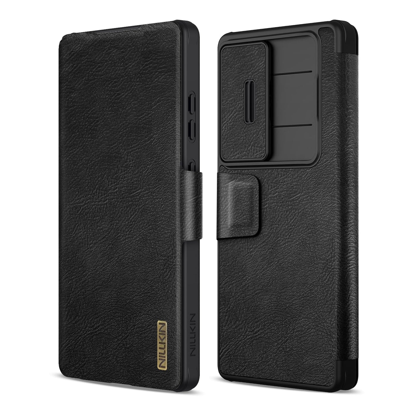 Nillkin for Samsung Galaxy S25 Ultra Wallet Case with Card Holder and Camera Cover, PU Leather Case with Magnetic Flip Cover, Card Slot, Slide Camera