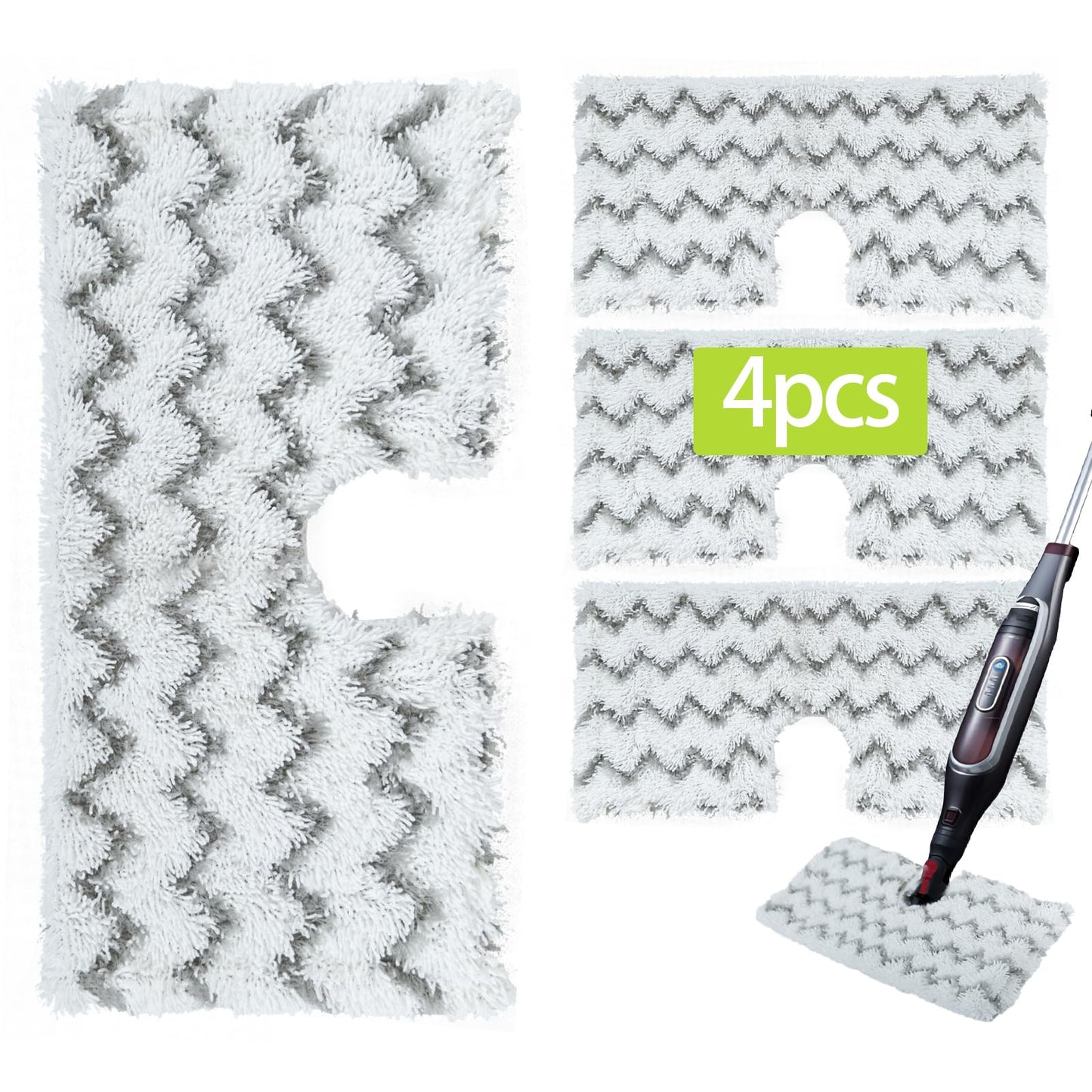 JUYLTOOL 4 Pack S6003UK Pads Replacement Shark Steam Mop S6001UK S6003UK S6005UK Klik n' Flip Corded Steam Pocket Mop?Reusable&Machine Washable.for