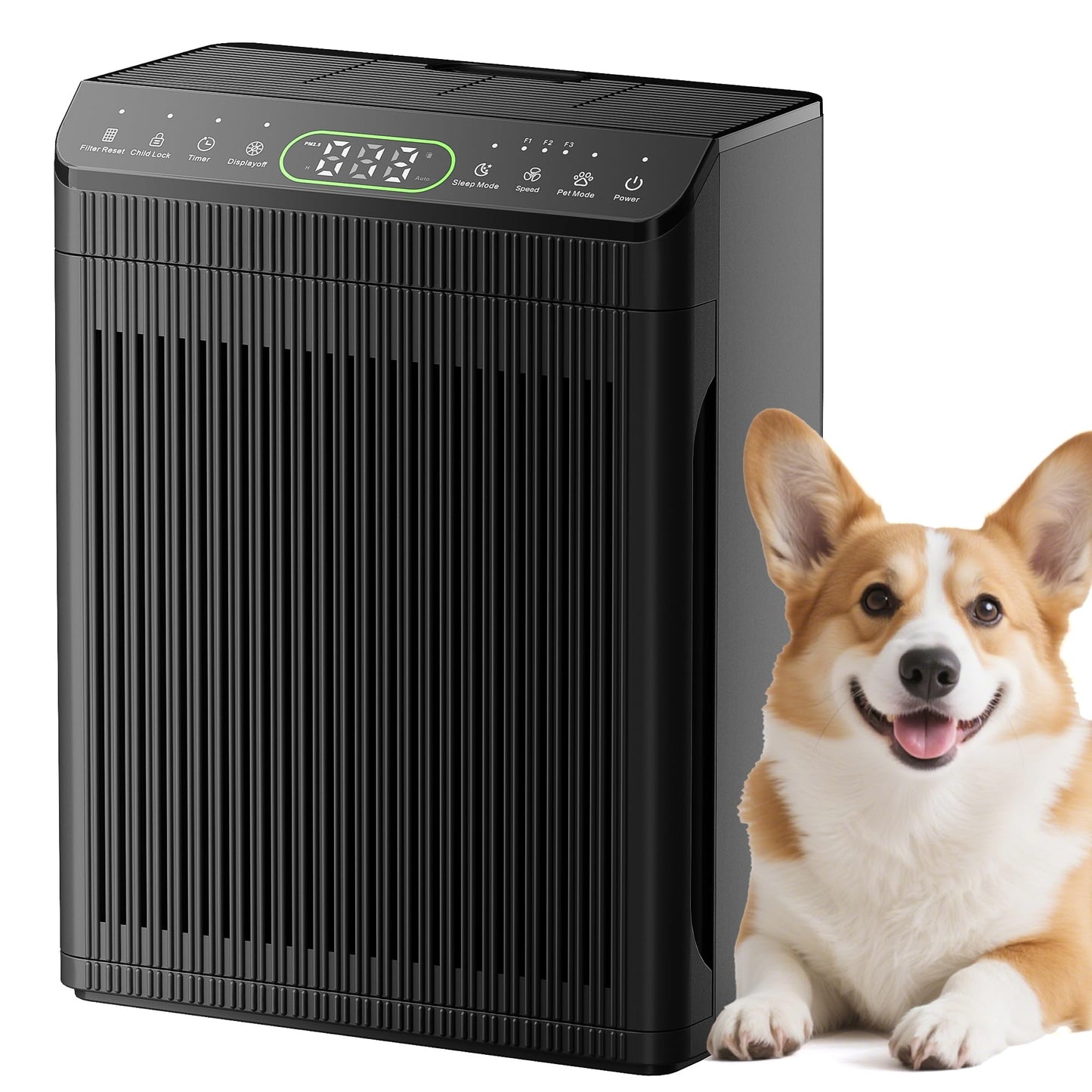 EVALIT Air Purifiers for Bedroom Large Room Up to 2200 Ft?, with Washable Filters and Fragrance, Air Purifier for Home with PM 2.5 Display Air Quality