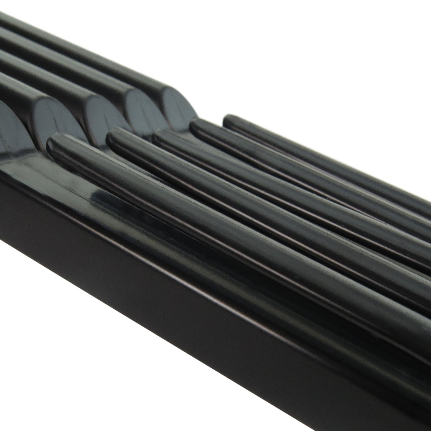 HANGERWORLD 100 Strong Black Plastic Garment Coat Hangers for Clothes with Notches - All Purpose 43cm (17") (One Size, 100, count)