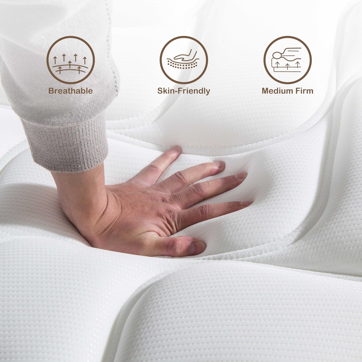 Deegari Small double Mattress 4FT,10 INCH Pocket Sprungs Mattress Memory Foam- Medium Firm - Motion Isolation,120x190X25CM