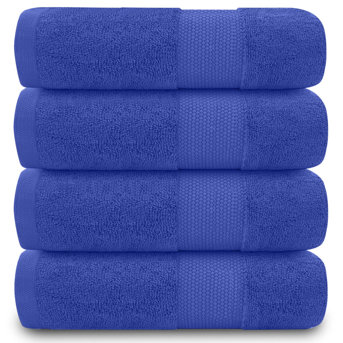 GC GAVENO CAVAILIA Gaveno Cavailia Egyptian Cotton Thick Absorbent 700 GSM Miami Pack of 4-Royal Blue, Hand Towel 50x85 Cm