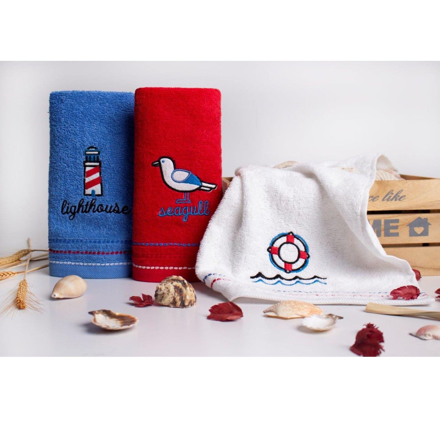 damaloo Pack of 3 Small Hand Towels 30 x 50 cm Cotton - For Hands and Face - Toilet Guest Towel Set Small - Face Towels - Guest Towels 50 x 30 cm -