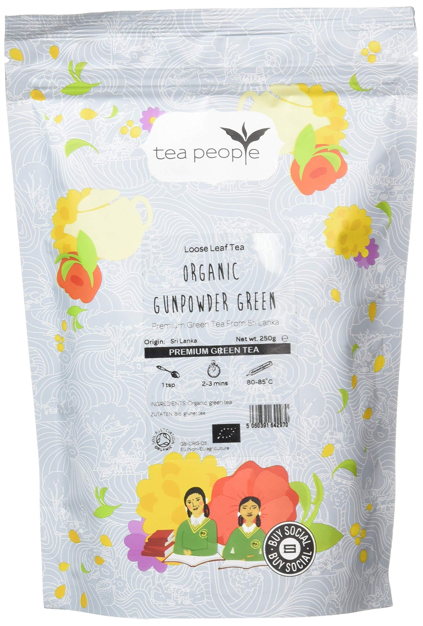 Tea People Organic Gunpowder Green, 250 g Loose Tea Pack