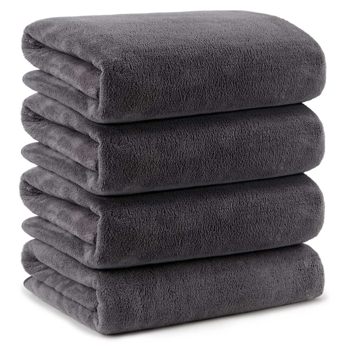 Orighty Bath Towel Set Pack of 4(27?? x 54??) - Soft Feel Bath Towel Sets, Highly Absorbent Microfibre Towels for Body, Quick Drying, Microfibre Bath