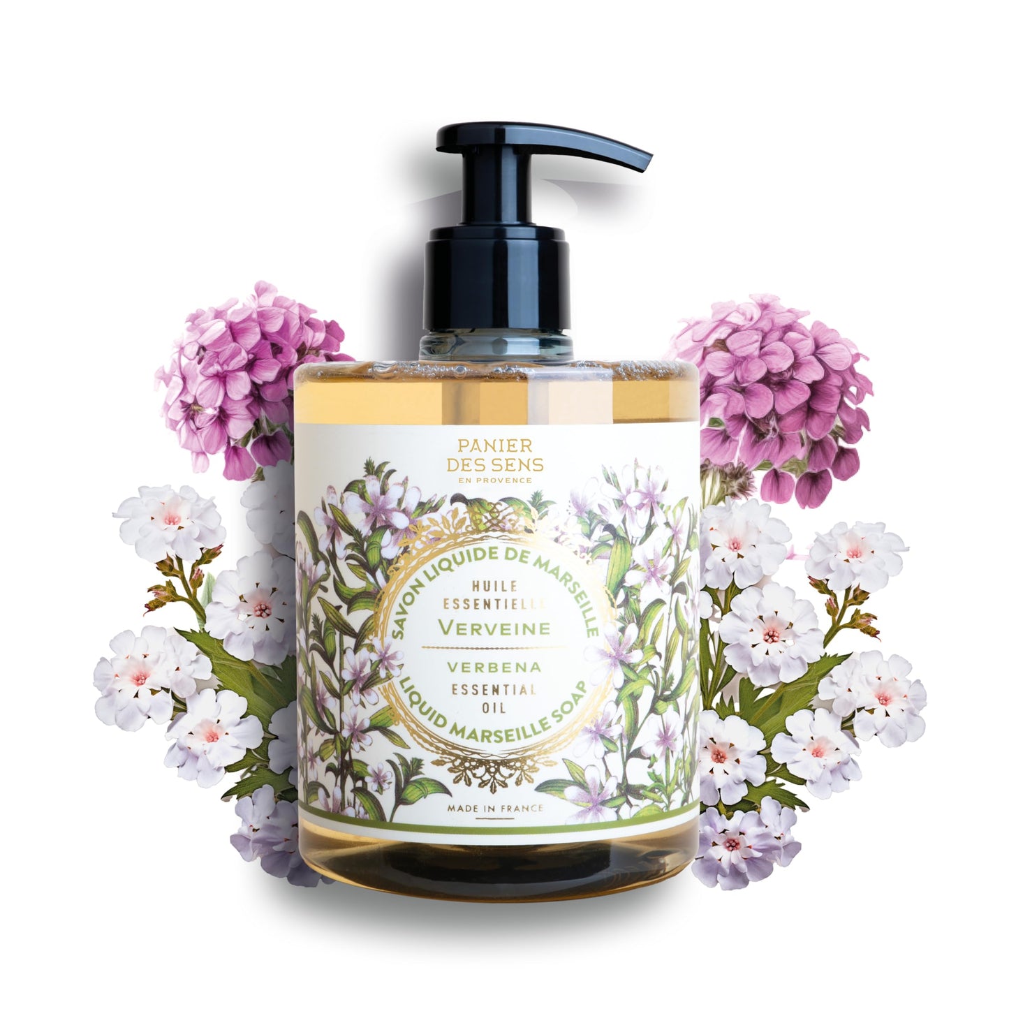 Panier des Sens ? Liquid Hand Soap- Verbena Soothing Hand Wash- Savon de Marseille Made in France - Organic Hand Wash 97% Natural Ingredients - Vegan