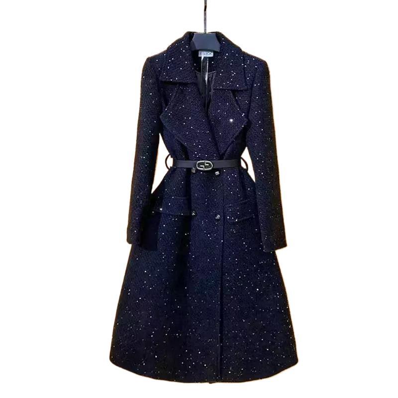 Slim-fit Fashionable Light-luxury Mid-length Coat