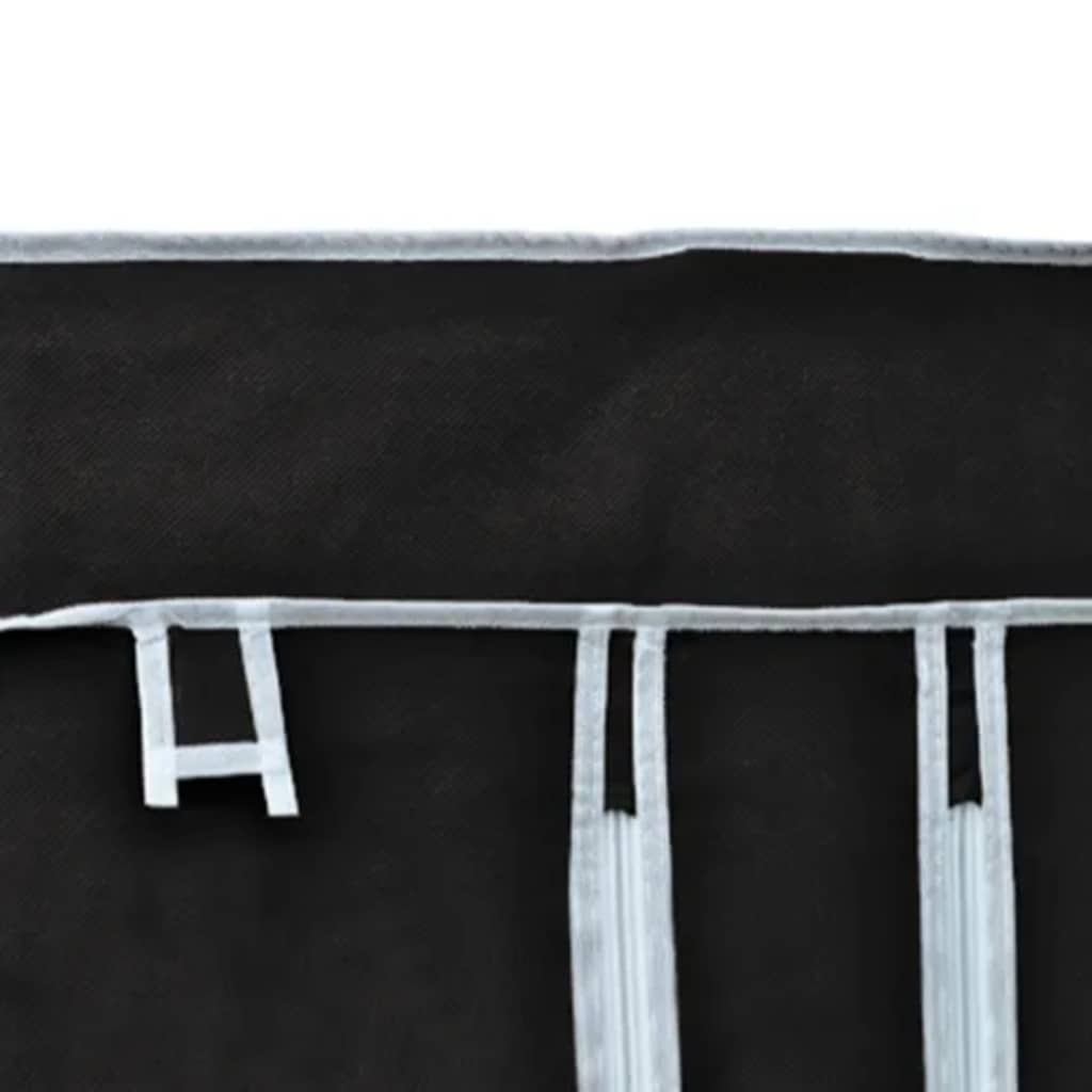 vidaXL Folding Wardrobe Black 110x45x175 cm