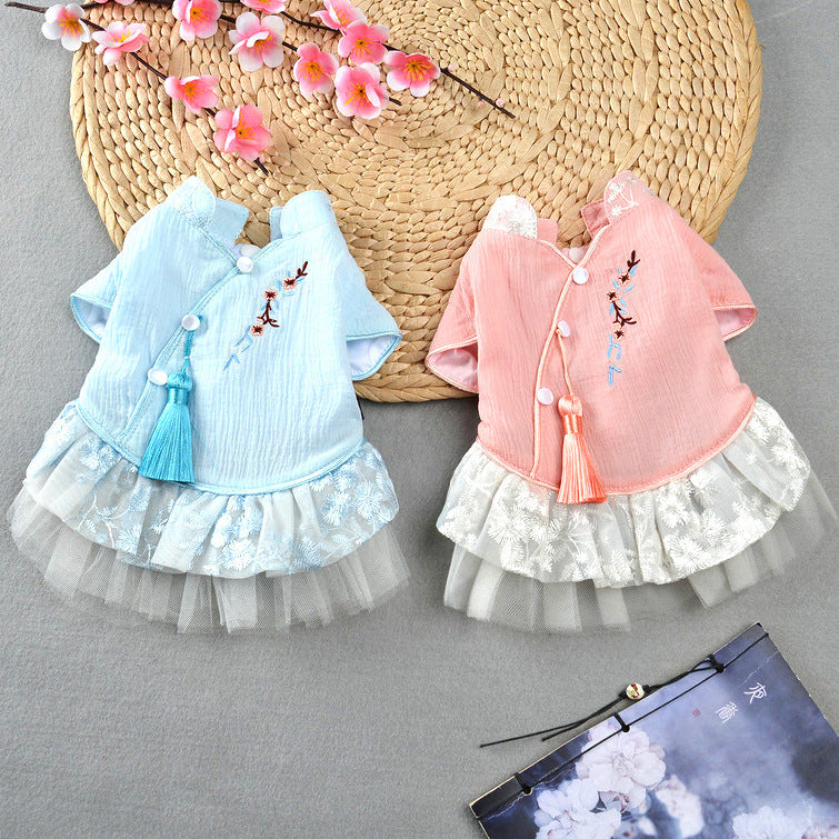 Chinese Style Hanfu Pettiskirt For Pet Dog
