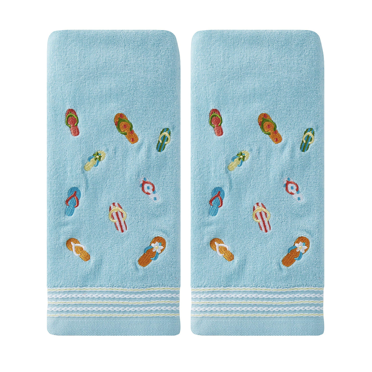 SKL Home Flips & Flops Hand Towel Set, Small, 2 Count