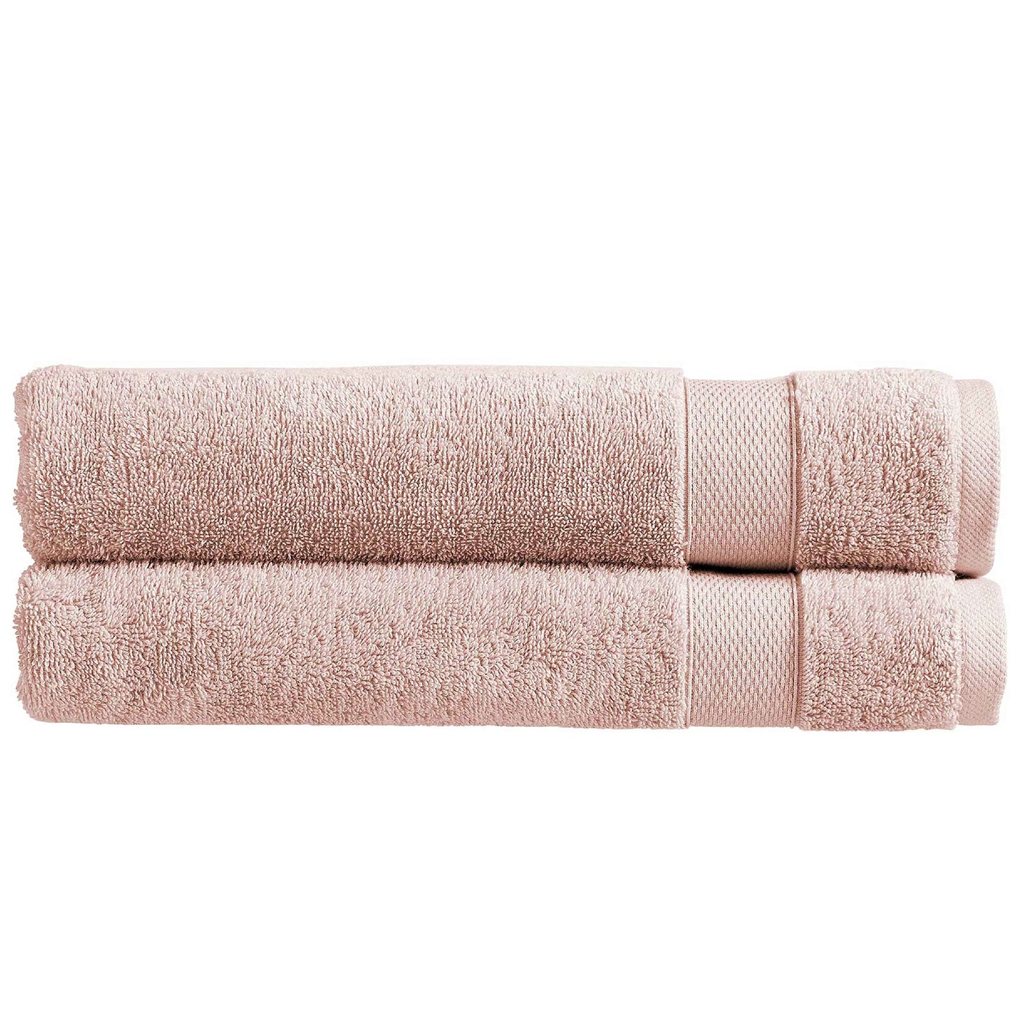 Christy Refresh Pink Bath Towels | Set of 2 | Quick Dry | Gentle Pastel Tones | Soft Plush Large Bathroom Towels | Absorbent Shower Towels | 100%