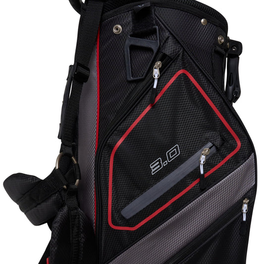 FAZER Lightweight Golf Stand Bag with 6-Way Club Divider and Travel Support Rod | Durable Nylon Carry Bag with Dual Straps, 8.5 inch Top, For Men and