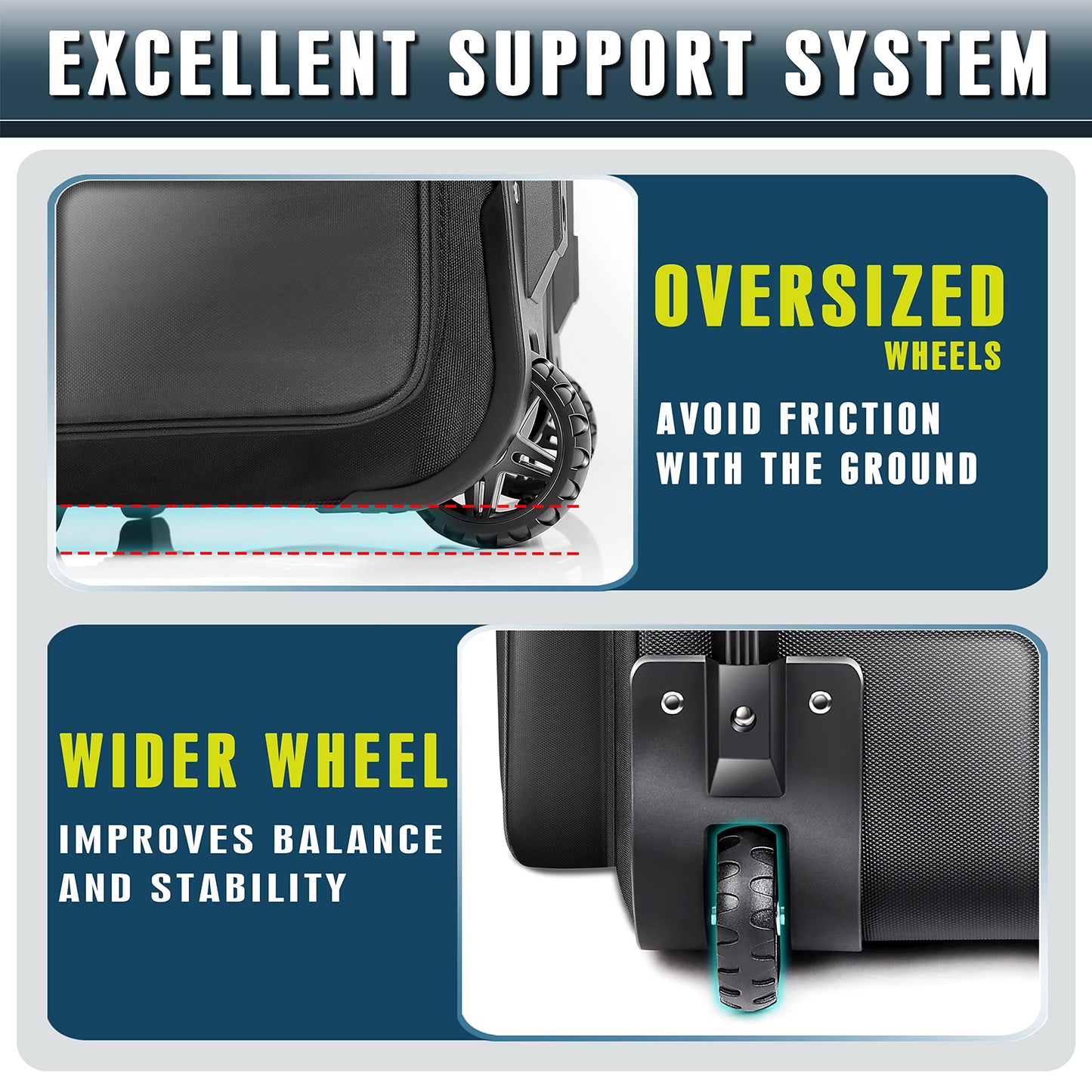 CHAMPKEY 1.0 Premium Soft Padded Golf Travel Bag - 1200D Oxford Fabric (Black)