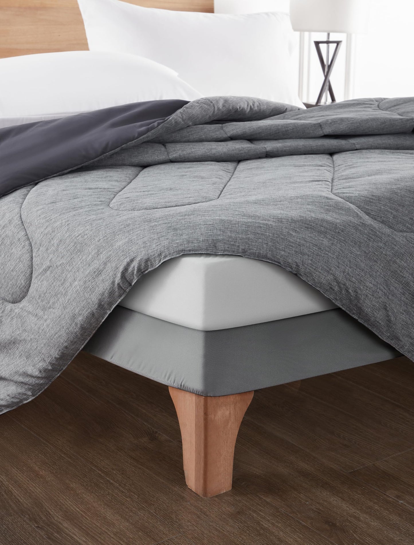 Bed Base Cover 200 x 200 cm Black – Soft and Stretchy Fabric – Impeccable Look – Easy to Install