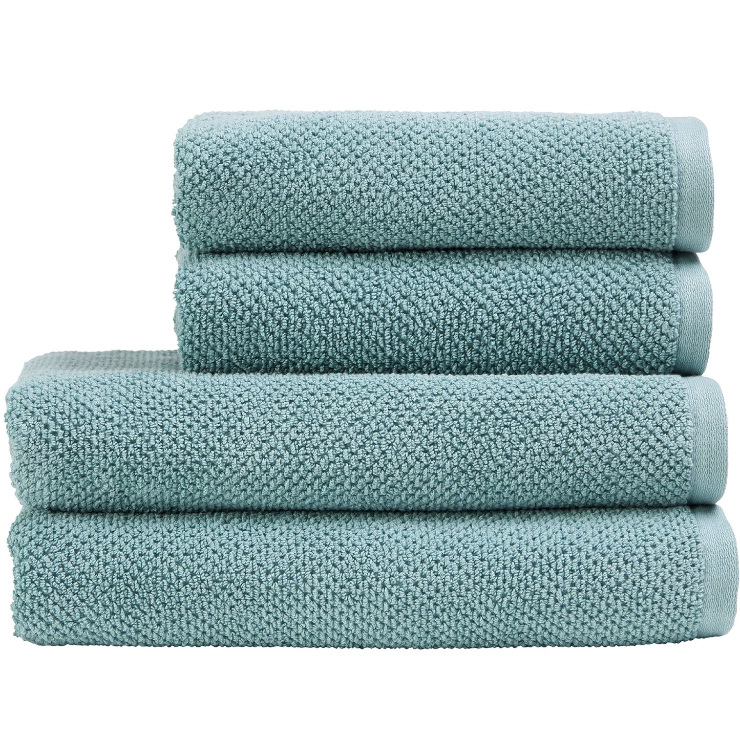 Christy Brixton Bath Towel Set | 2 Bath Towels 2 Hand Towels | Invigorating Textured Finish | Super Absorbent | 4 Piece Bathroom Towel Set | Minera