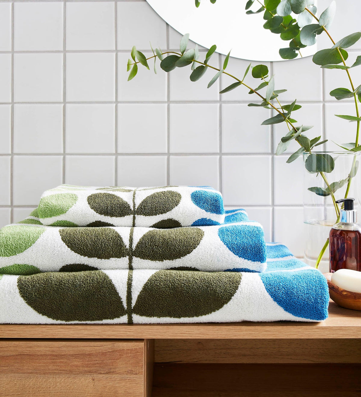 Orla Kiely Trio Stem Riviera TowelsBathroom Linen: Bath Towel, 70x125cm