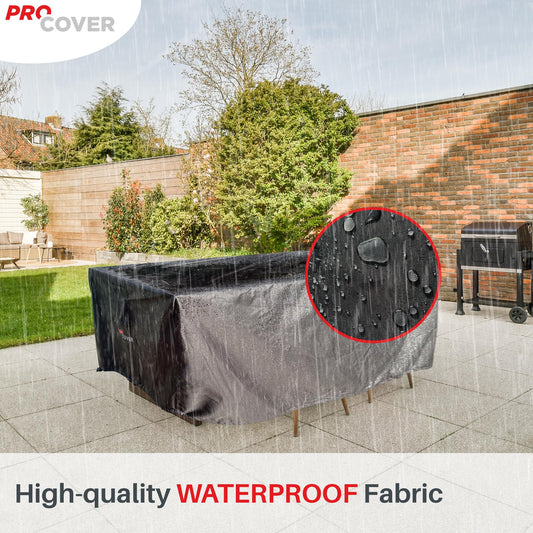 ProCover Premium Outdoor Furniture Cover: Durable, Waterproof Fabric with PVC Coating. Thick, Long-Lasting, Ideal for Garden Table, Lounge, Furniture,