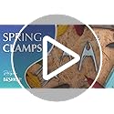 Commercial Grade Metal Spring Clamps for Woodwork - Rust Proof Market Stall Tarp Clips Clamps 50mm Jaw Capacity - Metal Clips All Steel Construction 160mm Length - Triple Coil Spring Clips (Qty: 12)