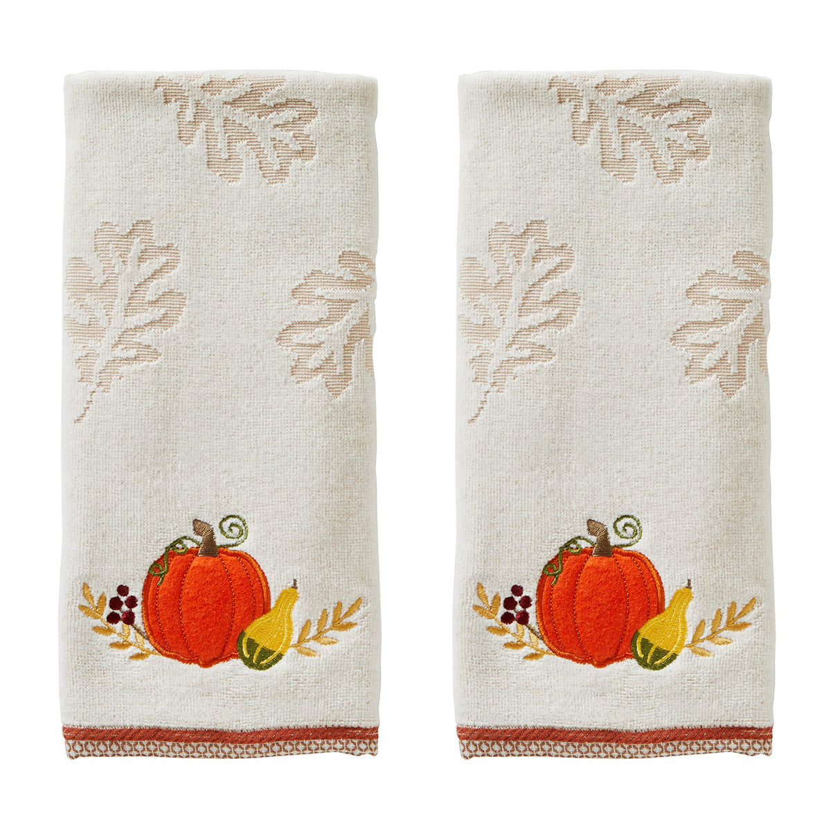 SKL Home by Saturday Knight Ltd. Traditional Pumpkin Hand Towel Set, Tan