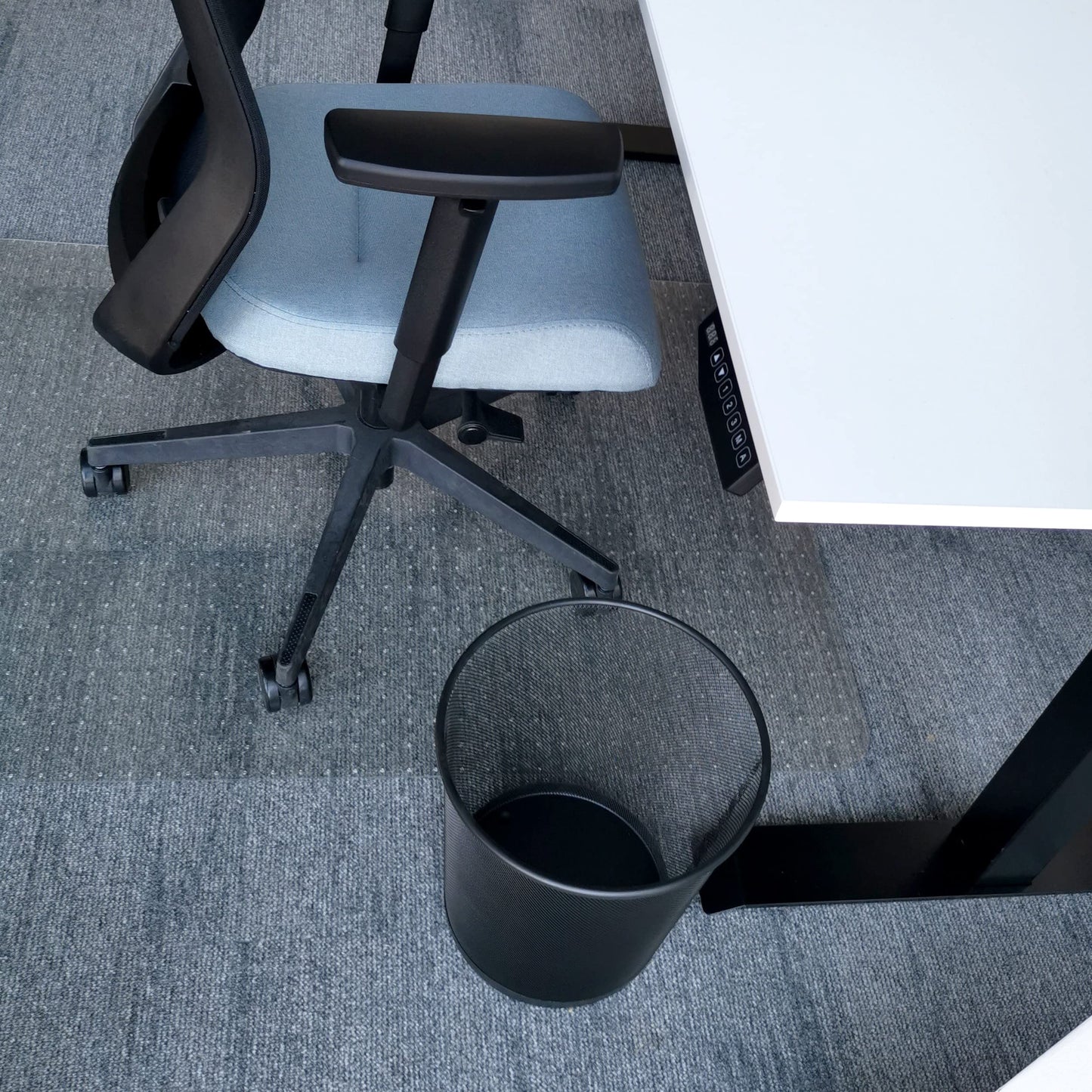 D.RECT Waste Paper Bin 19L - Office Paper Basket - XXL Black - Pack of 2