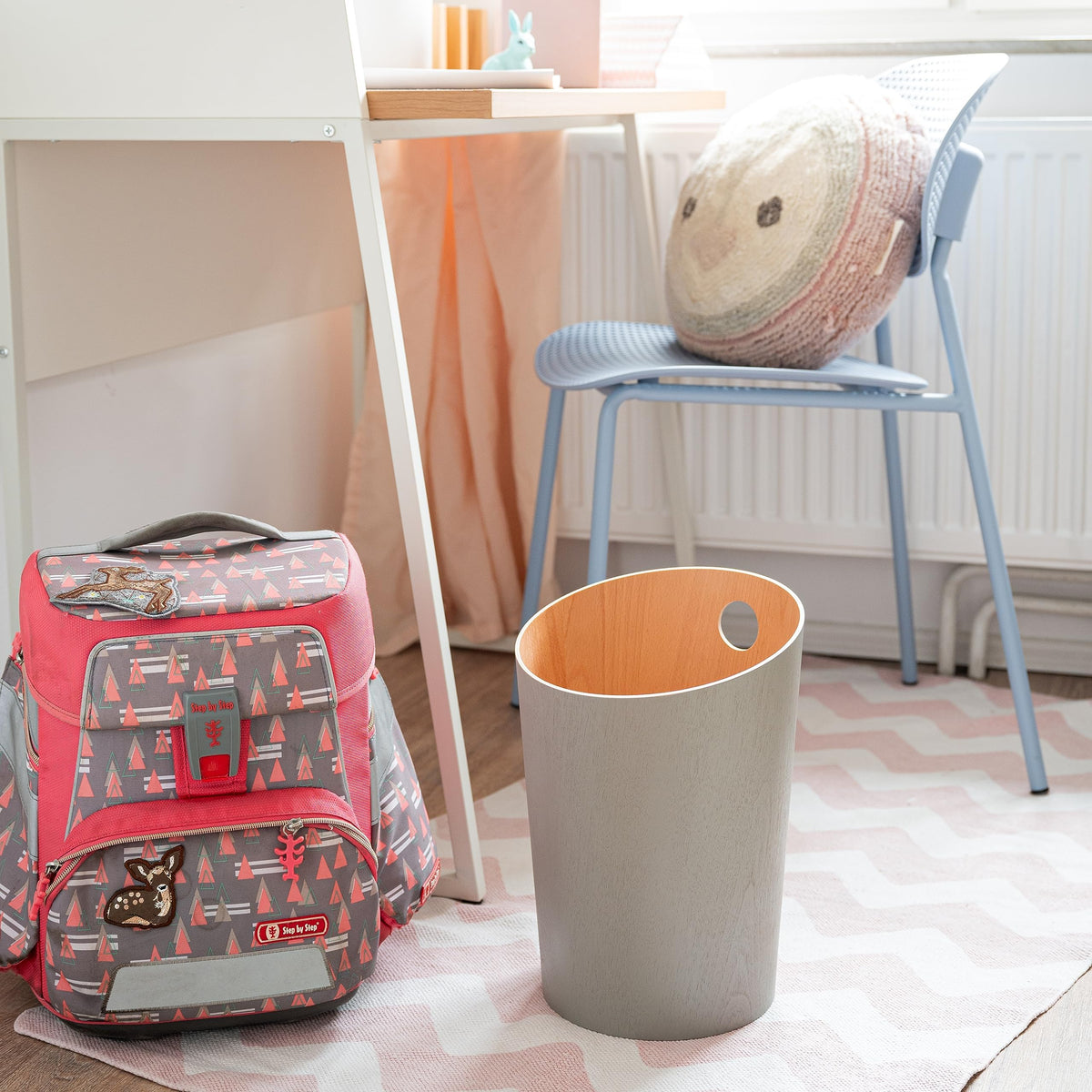 Kazai. Design Paper Bin 'Bennet' | Unique Waste Paper Basket for Office, Bedroom, Children's Room, and More | Office Bin Made of Real Wood Veneer |