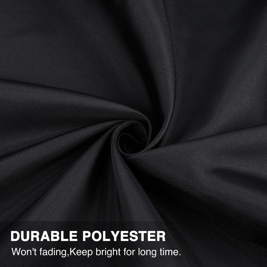 WELTRXE Shower Curtain Mould Proof Mildew Resistant, 180x180cm Black Bathroom Curtain Set With Hooks, Weighted Hem