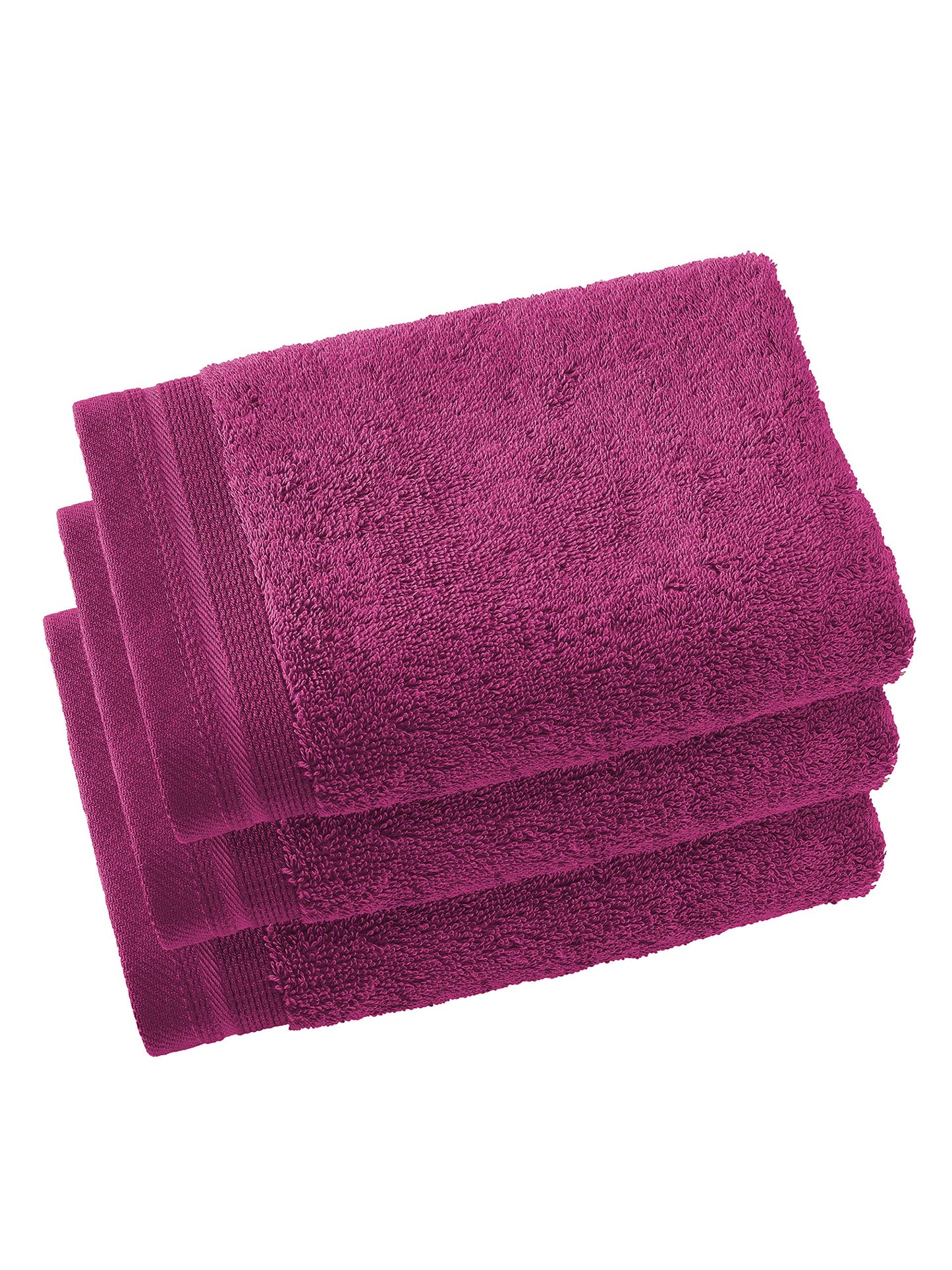 De Witte Lietaer Contessa Luxe 40 x 60 cm Cotton Guest Towels, Pack of 3, Magenta