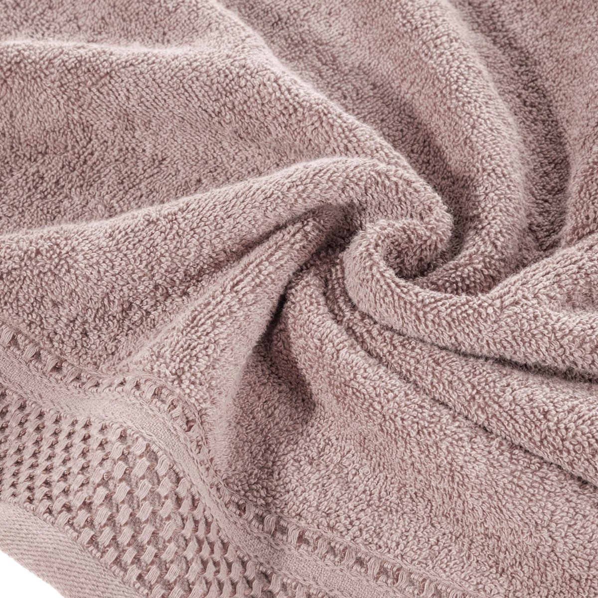 Eurofirany Carlo Bath Towel Set Hand Towel Sauna Towel Pattern - Absorbent, 100% Cotton 580g/m, Pack of 3 and 6, Light Pink, 50 x 90 cm, 6