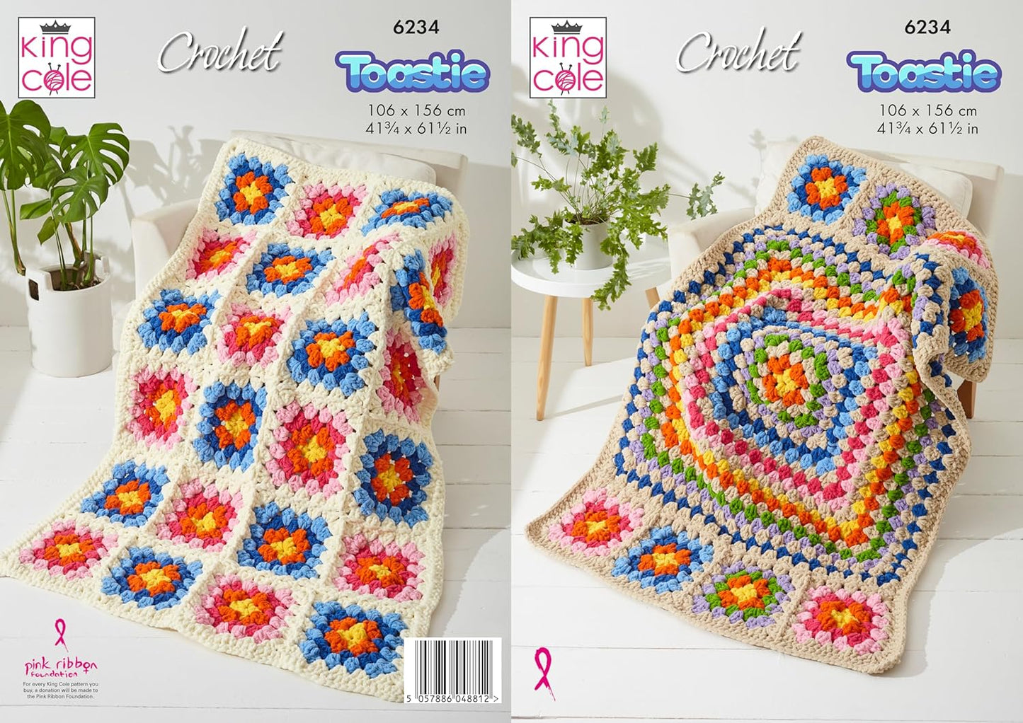 King Cole Toastie Crochet Pattern - 6234 Blankets
