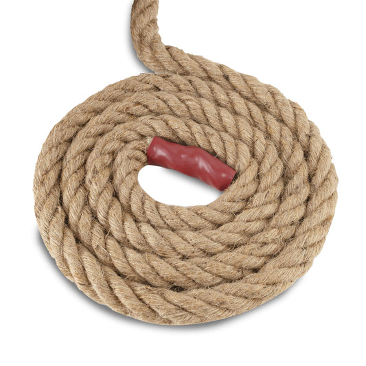 EMEKIAN 20mm Natural Thick Jute Rope, 30M Twisted 4 Strand Fiber Hemp Rope, Strong Jute Twine String for Gardening, Craft, Bundling, Camping,