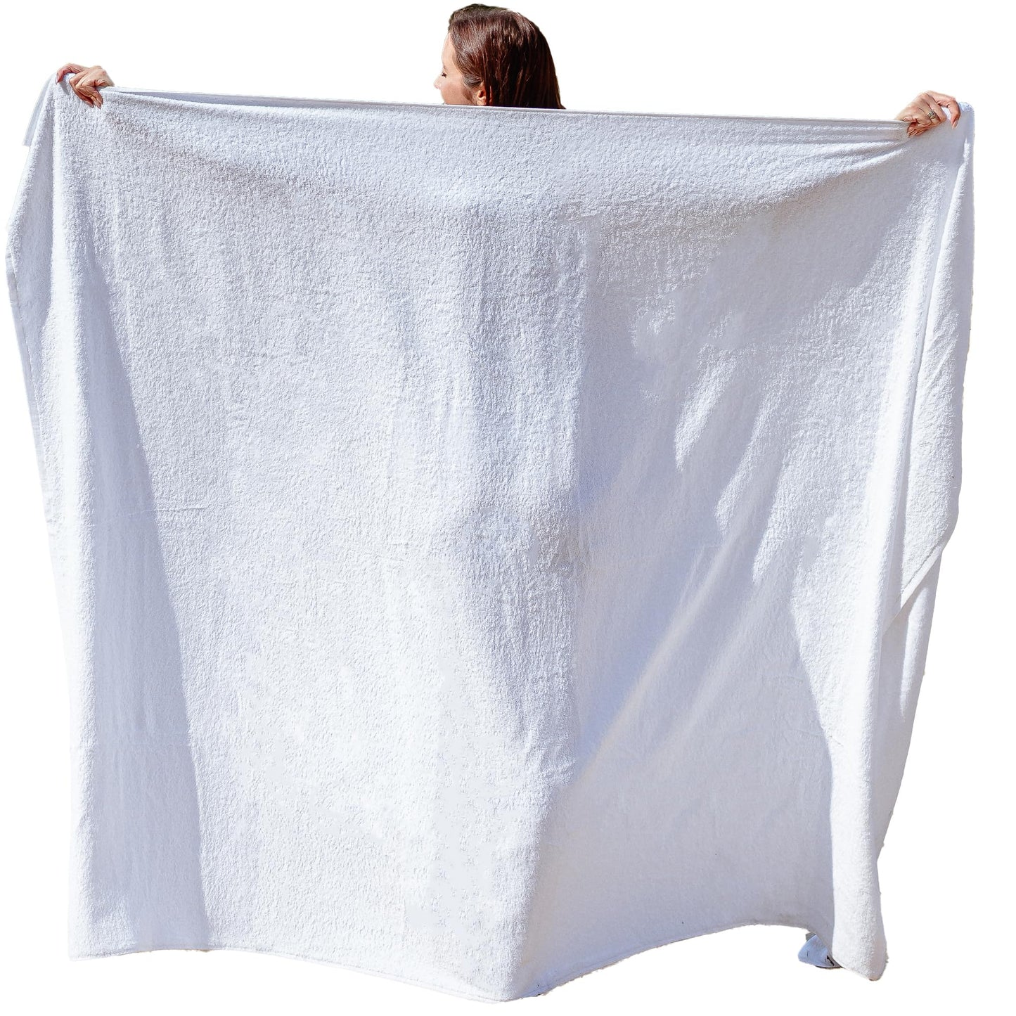 ADAMO XXL Oversize Bath & Beach Towel - 155 x 220 cm or 100 x 220 cm, White