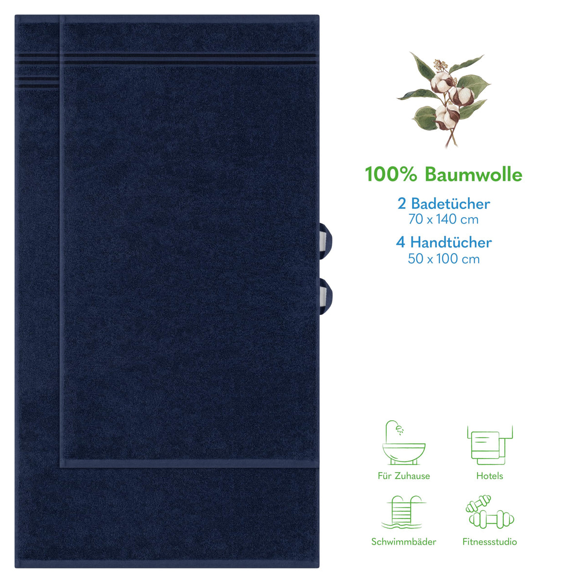 Hammetex Bathrobe 100% Cotton Unisex for Men and Women Quality 400 g/m² Quality Soft Absorbent Terry Towelling Bathrobe for Couples with Pockets