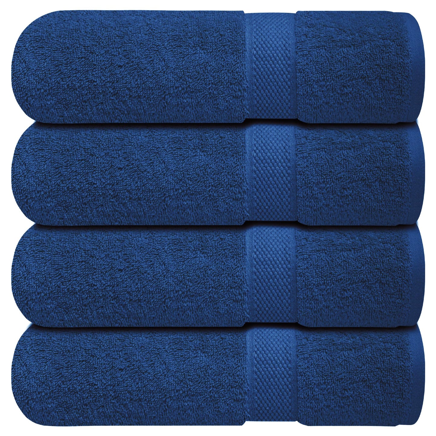 Infinitee Xclusives Bath Towels Set of 4 70x140 cm - 100% Cotton, Super Absorbent, Quick-Dry Towels for Bathroom, Spa, Gym & Hotel |Tranquil Navy