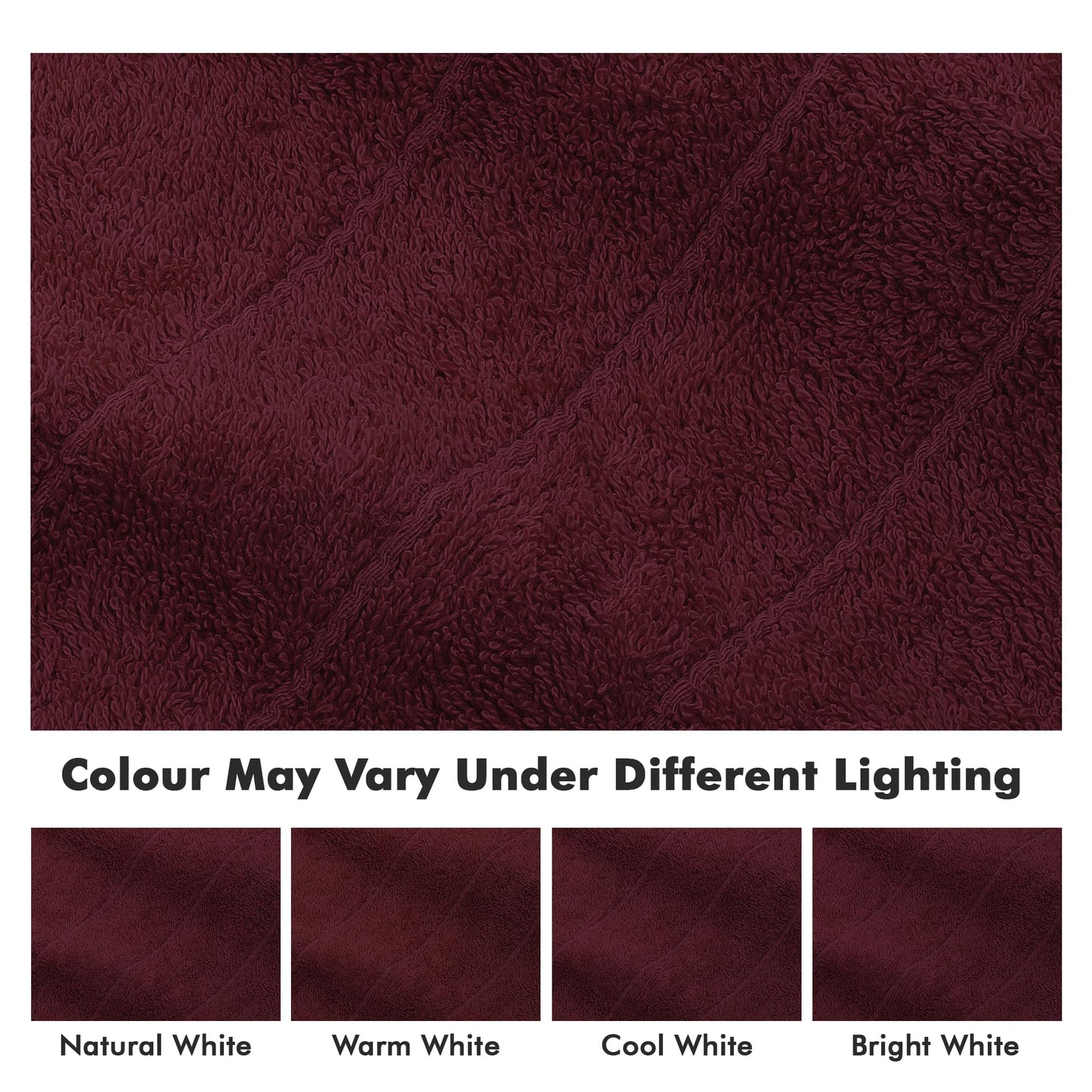Novo Home Bath Sheets - Extra Large Bathroom Sheet Set – 550 GSM Pack of 2 Jumbo Towels Burgundy (90x180cm)