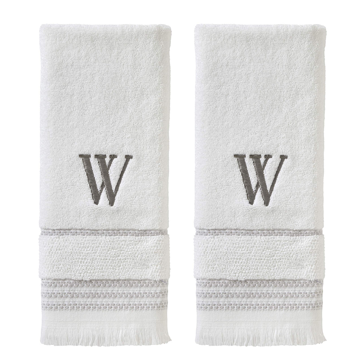 SKL Home Hand Towel Set, W, Cotton, White, 16x26