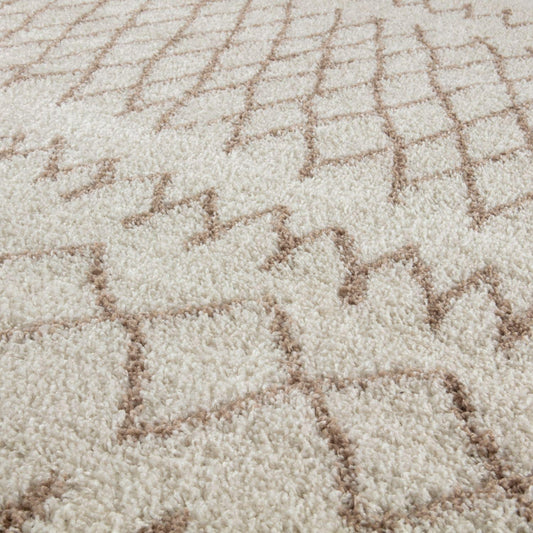 Moroccan Ivory Beige Shaggy Rug | 930