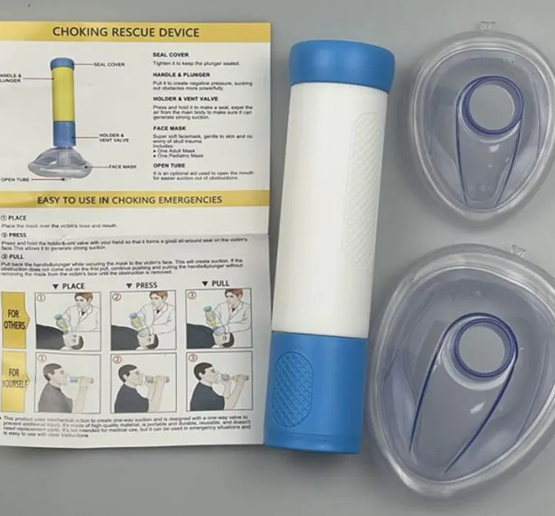 New Upgrade Portable Anti Choking Device Choking Emergency Life Saving Suction Vac Anti Choke Device First Aid Kit for Kid Adult